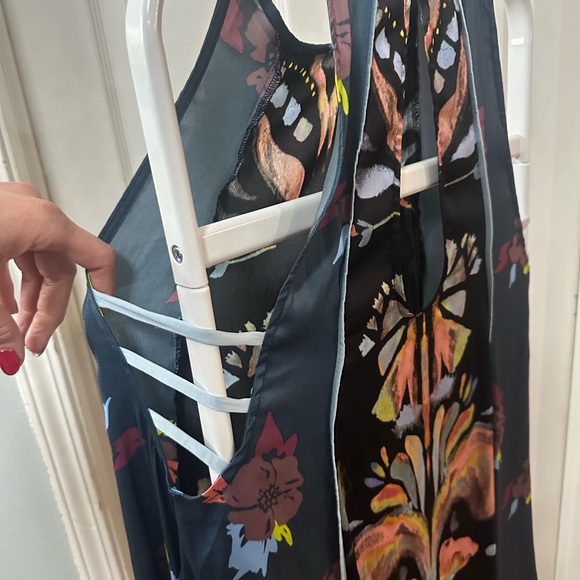 Free People Dream Free Floral Tunic Mini Dress Watercolor - Picture 4 of 5